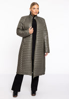 Puff Coat Horizontal Lines - green  - #5