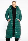 Manteau matelassé à capuche - Vert