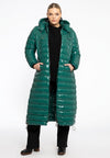 Manteau matelassé à capuche - Vert