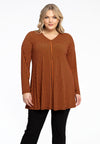 Tunic V-neck pleat KARINA - orange 