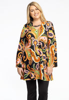 Tunic wide bottom chain PAISLEY - black  - #1