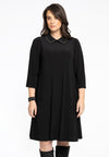 Robe avec boutons de col dolce - Noir