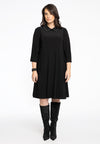 Robe avec boutons de col dolce - Noir