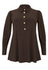 Blouse flare puff sleeve DOLCE - brown - #2