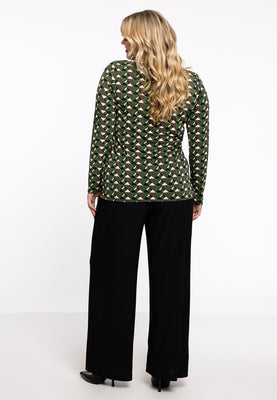 Shirt cross-over GEOMETRIC - green  - #3