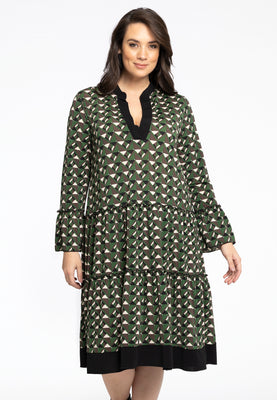 Dress GEOMETRIC - green  - #1