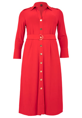 Dress Buttoned Long DOLCE - red  - #4