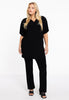 Tunic straight PLISSE - black  - #2