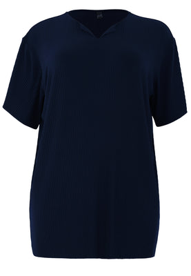 Tunic straight PLISSE - blue - #4