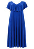 Dress Frilled V-neck Swing DOLCE - indigo - #4