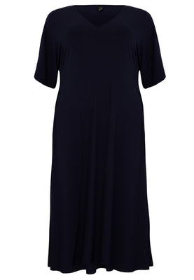 Dress V-neck PLISSE - blue - #2