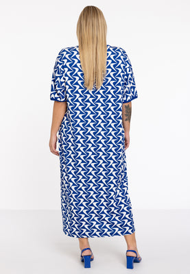 Dress wide slit ISLA - indigo - #3