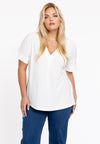 Tunique col en v dolce - écru