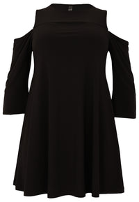 Tunic wide bottom cut outs DOLCE - black - #4