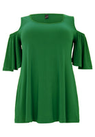 Tunic flare cut out DOLCE - green - #1