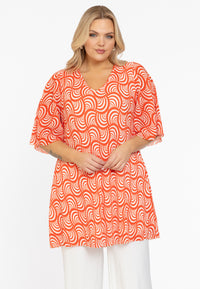 Tunic plisse SWIRL - red - #1