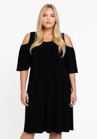 Dress cut out shoulder DOLCE - black - #1