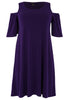 Dress cut out shoulder DOLCE - purple - #4