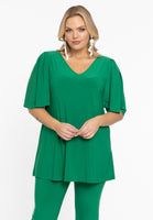 Tunic flare pleated sleeve DOLCE - green - #1