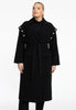 Coat with pearls - black 