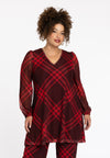 Tunique wide bottom check - Rouge