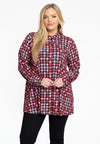 Blouse flare PIED DE POULE - red 