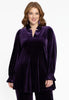 Tunic wide bottom VELOURS - purple 