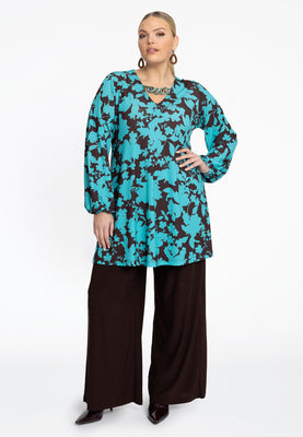 Tunic V-neck chain JONES - turquoise - #2