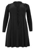 Dress V-neck ruffled DOLCE - black  - #4