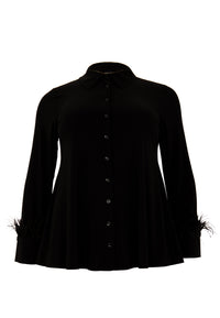 Blouse A-line Feather DOLCE - black - #4