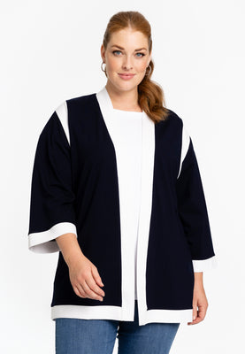 Cardigan contrast VITA - blue - #1