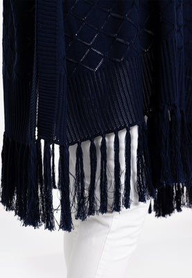 Poncho KNIT - blue - #1