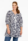 Tunique large en bas ziptape maze - Blanc