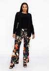 Trousers bootcut CAMPO - black