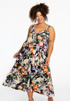 Robe sans manches bouquet - mid brown