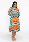 Dress ajour SUNSET - orange 