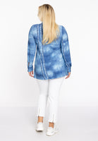 Blouse A-line FRAYED - blue - #3