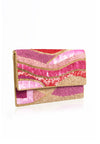 Pochette rose et dorée - rose