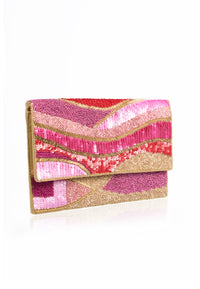 Pochette rose et dorée - #1