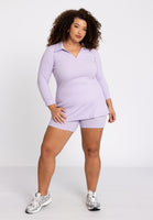 Tunic flared polo LOUNGE - light purple - #2