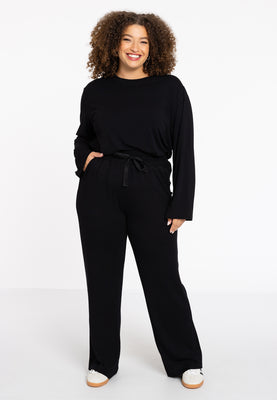 Oversized tee long sleeves LOUNGE - black  - #5