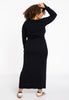 Dress long sleeves rib LOUNGE - black  - #3