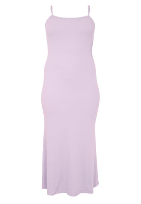 Spaghetti Dress rib LOUNGE - light purple - #4