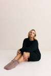 Oversized tee dress LOUNGE - black