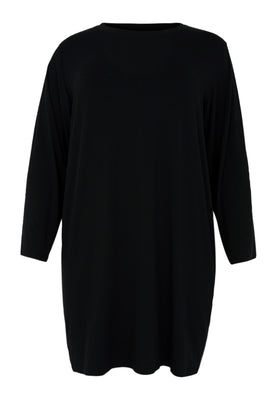 Oversized tee dress LOUNGE - black  - #2