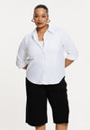 Blouse regular COTTON STRETCH - white 