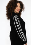 Blouse with piping DOLCE - black