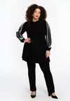 Blouse with piping DOLCE - black