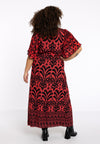 Maxi-dress IKAT - red 