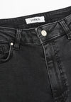 Jeans wide leg 5-pockets - black 